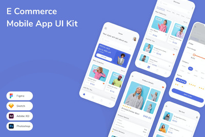 电子商务移动应用APP UI KIT (FIG,PSD,SKETCH,XD)