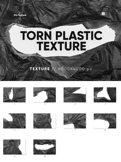 🔴30个撕裂的塑料纹理背景底纹大集合
