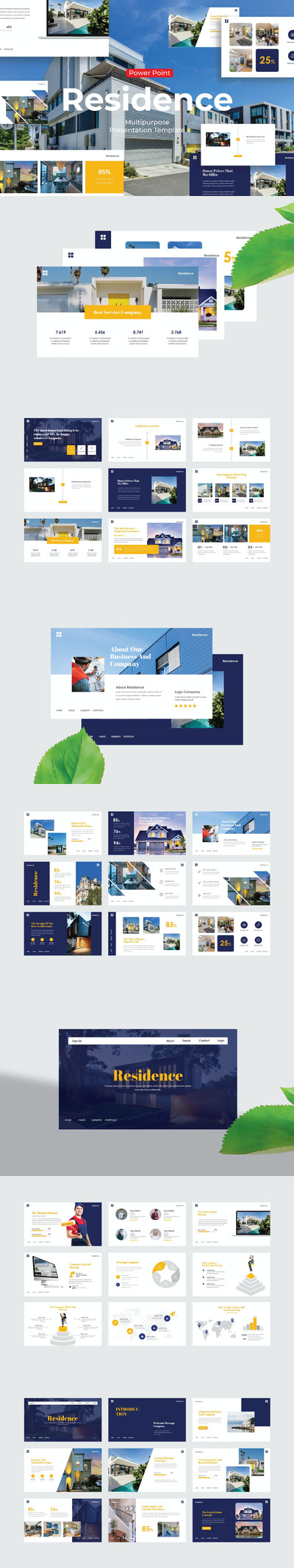 🔴时尚高端清新多用途的高品质powerpoint幻灯片演示模板（pptx）