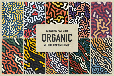 🔴高端时尚清新个性的哈林风格抽象矢量背景底纹纹理大集合-AI, EPS, JPG, PNG