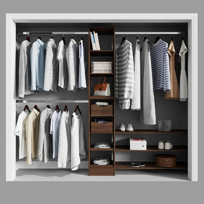 摆满衣物的衣柜3D模型（OBJ,MAX）