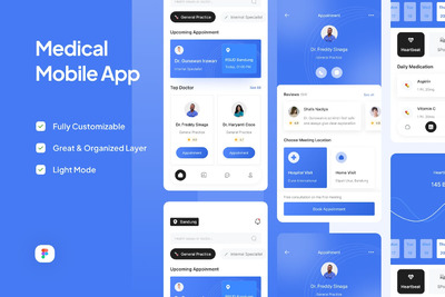医疗移动应用APP UI KIT (FIG)