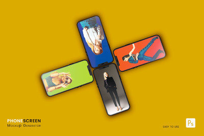 🔴时尚高端逼真质感的iPhone 14 APP UI样机展示模型mockups