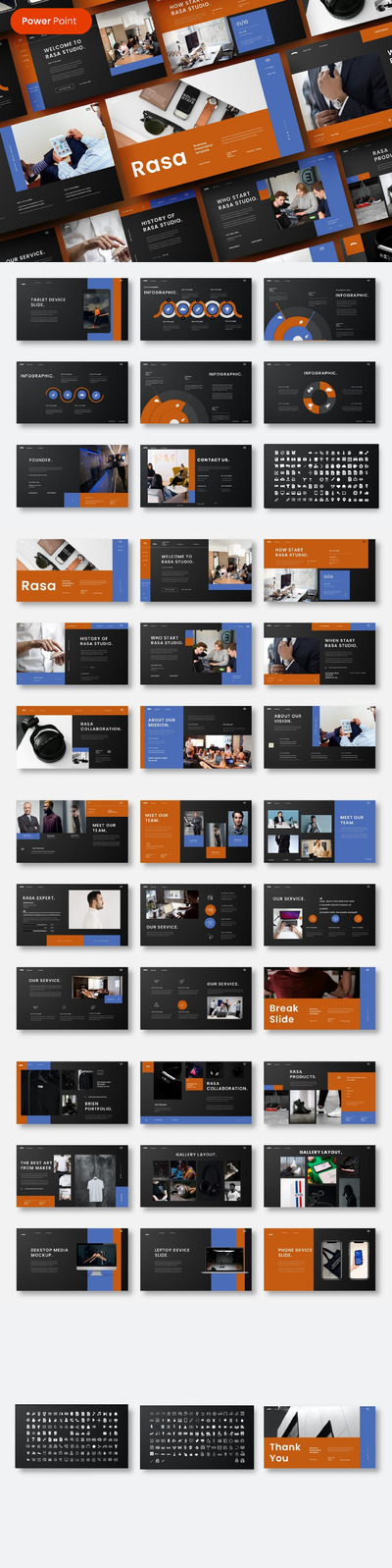 🔴专业的高端时尚商业商务质感powerpoint幻灯片演示模板（pptx）