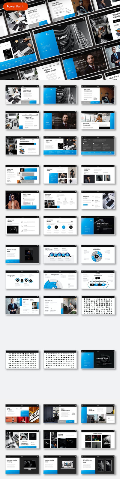 🔴时尚高端专业的高品质商业商务powerpoint幻灯片演示模板（pptx）