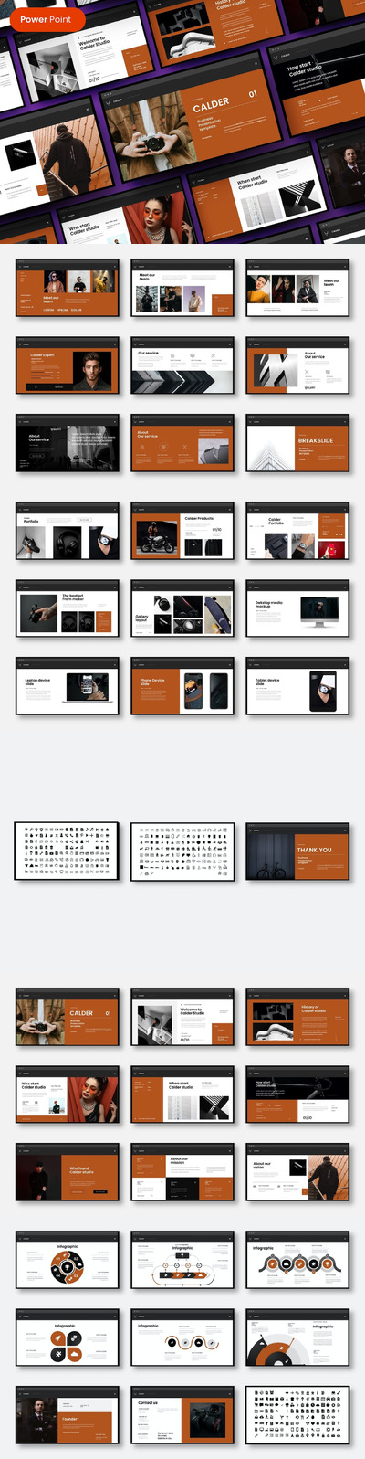 🔴时尚高端专业的成熟配色得商业商务powerpoint幻灯片演示模板（pptx）