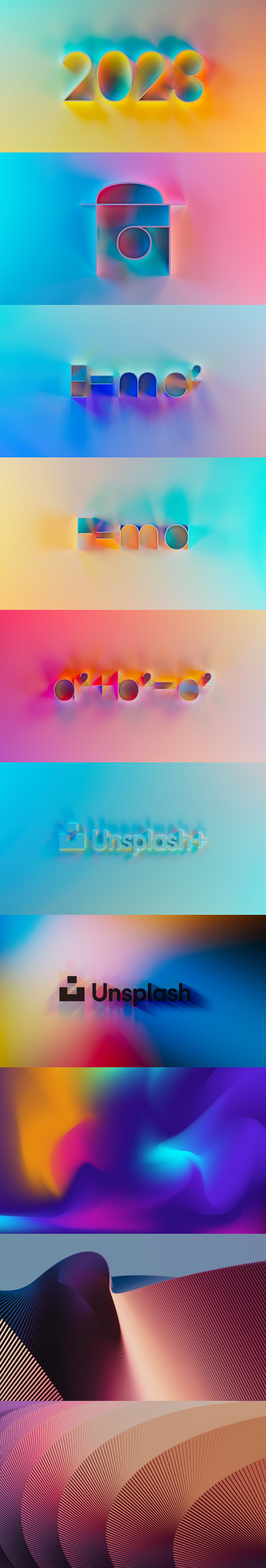 🔴时尚高端绚丽的抽象2023新年渐变背景底纹纹理集合