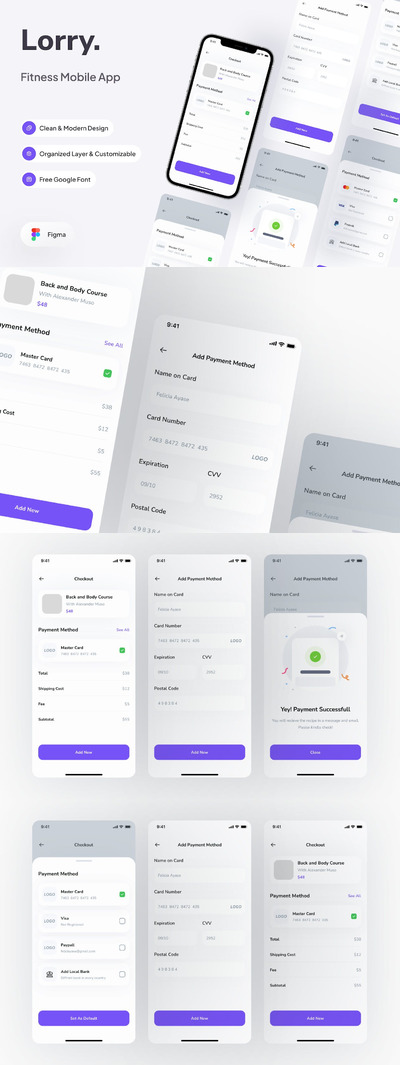 付款方式 APP UI KIT (FIG)