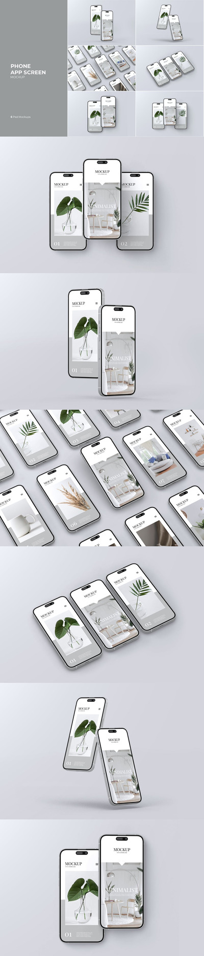 🔴时尚高端逼真质感的iPhone 14 APP UI样机展示模型mockups