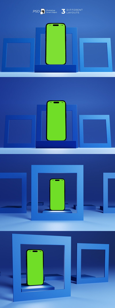 iPhone 14舞台模型样机 (PSD)