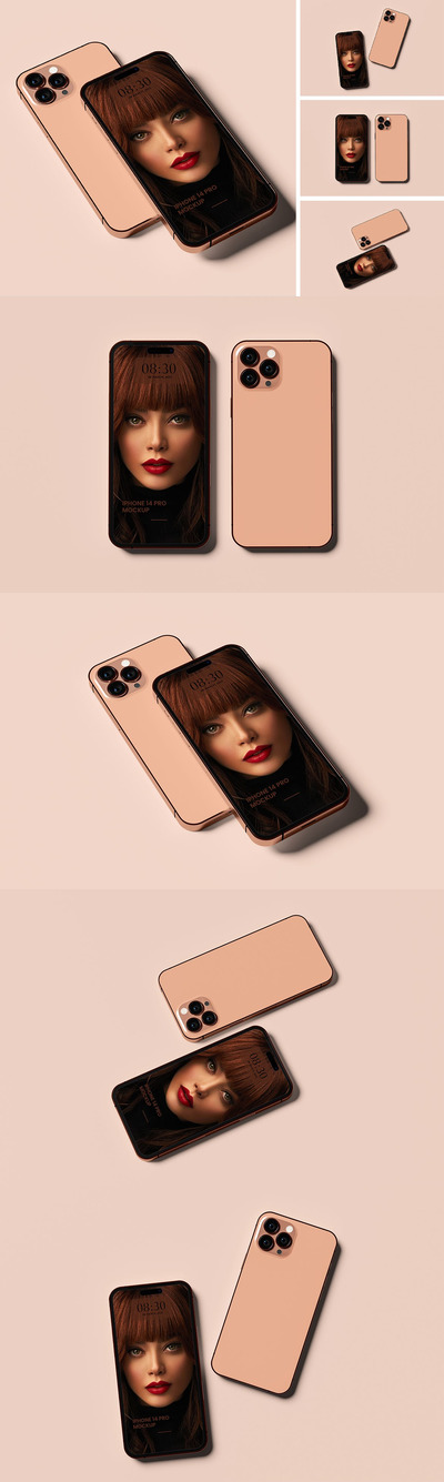 iPhone 14 Pro Max 手机样机 (PSD)