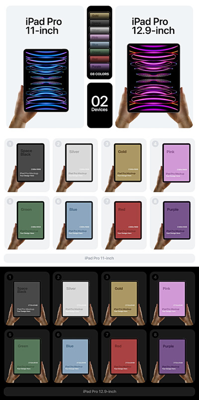 iPad 平板样机 (PSD)