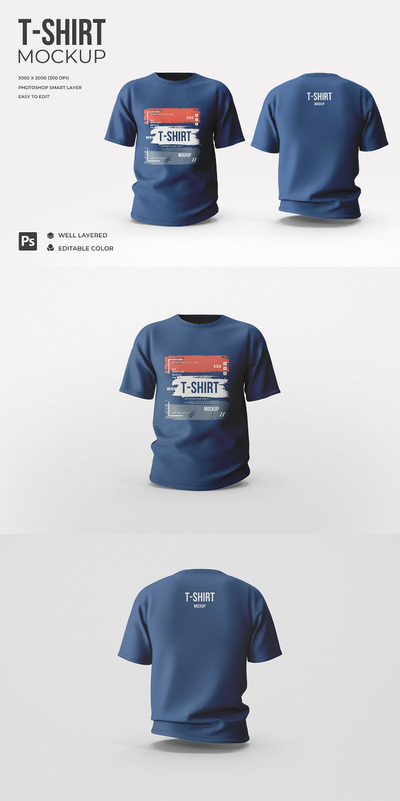 T恤实物样机 (PSD)