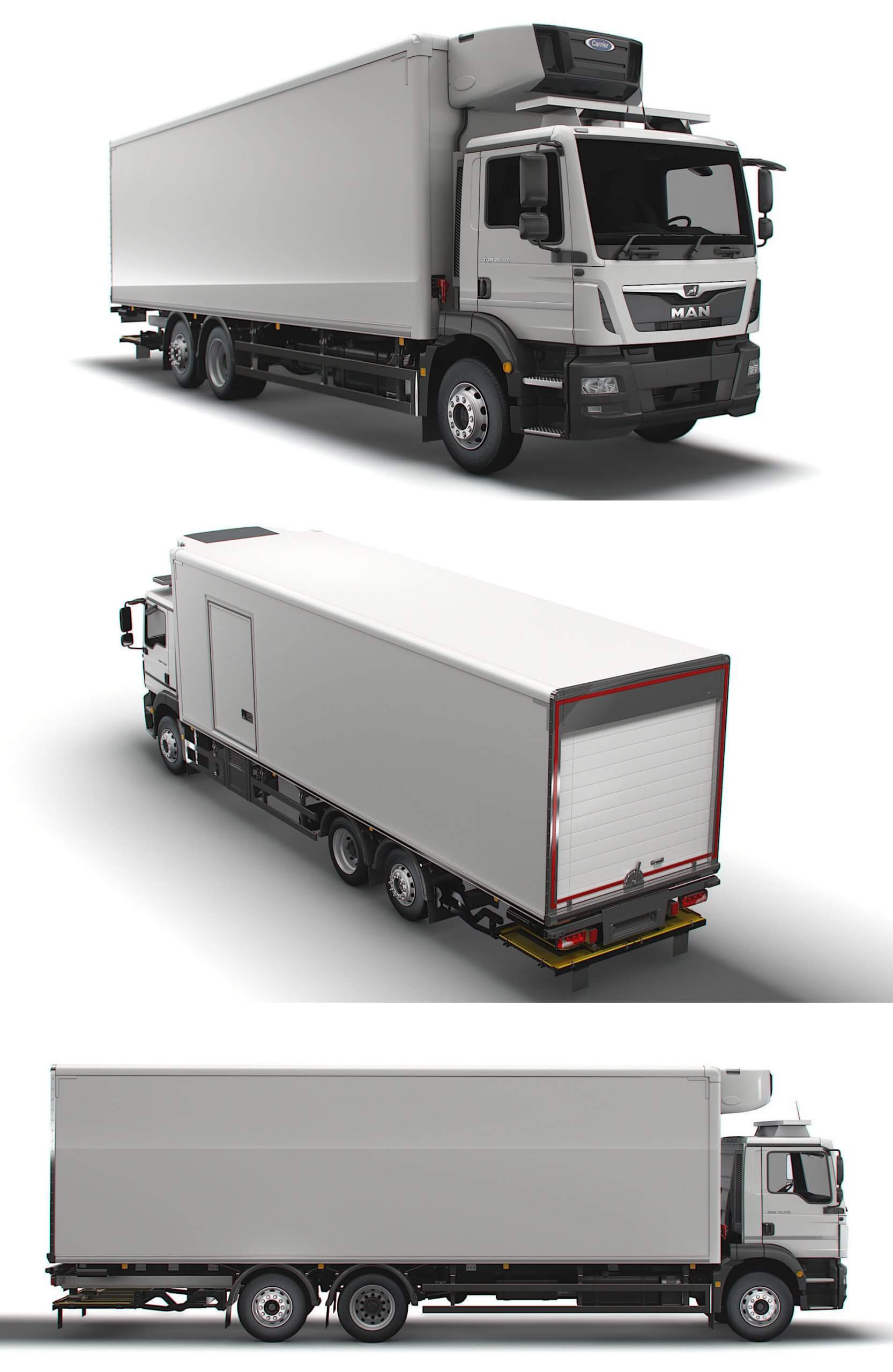 2019德国曼MAN TGM卡车3D模型（OBJ,FBX）