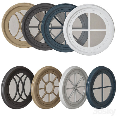 圆形窗户3D模型（OBJ,MAX）