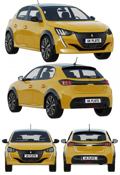 2021款Peugeot 208汽车3D模型（FBX）