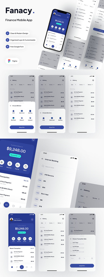 交易历史设计样式 APP UI KIT (FIG)