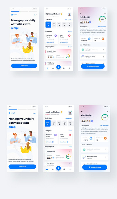 任务管理应用APP UI KIT (FIG)