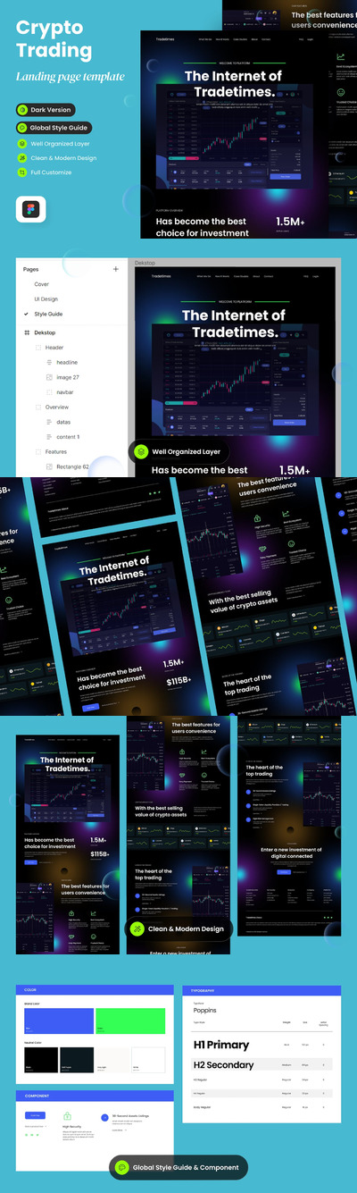加密交易登录网页模板