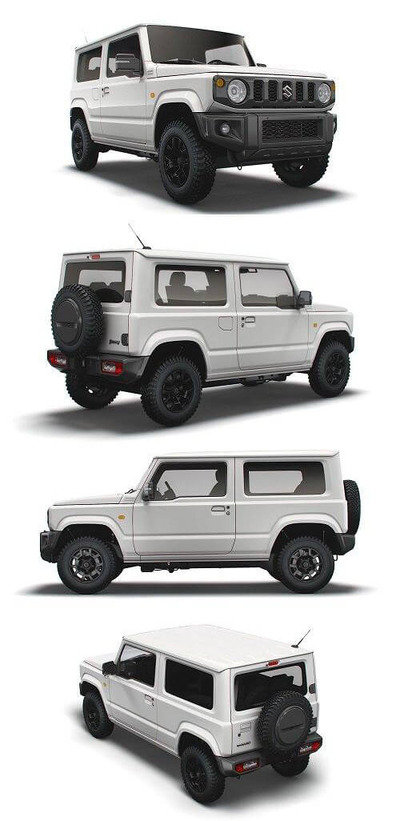 2022款Suzuki Jimny XC Long Wheelbase铃木吉姆尼长轴距版汽车3D模型（OBJ,FBX）