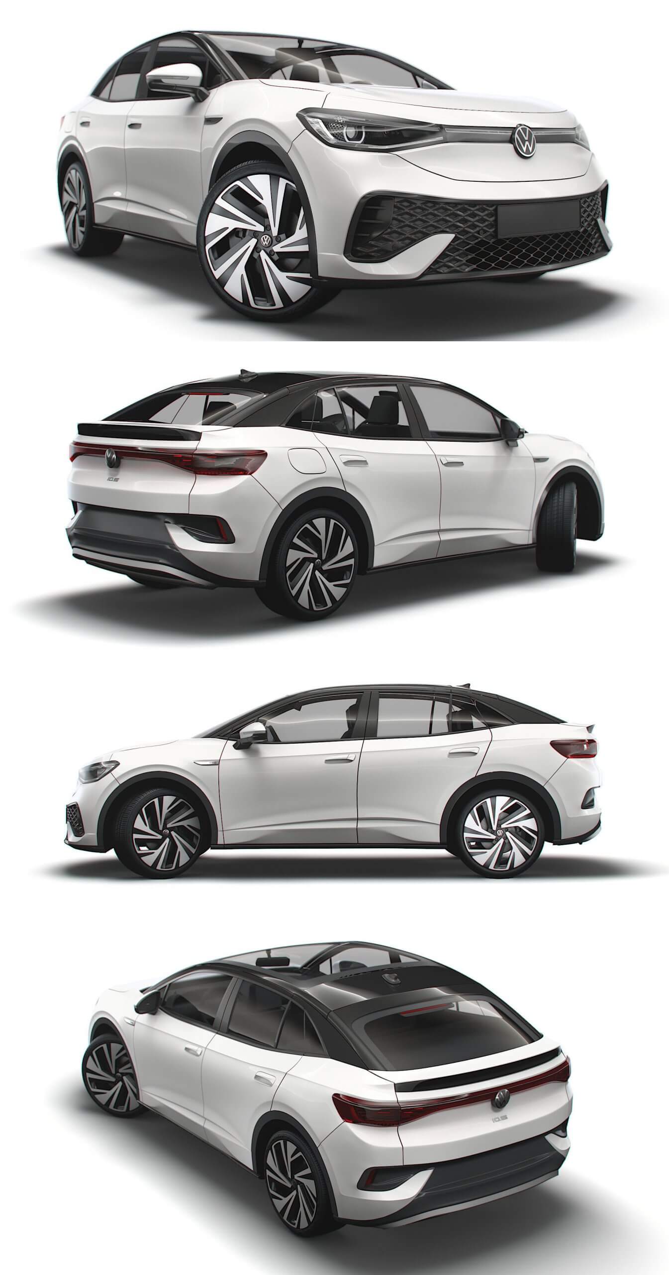 2022大众Volkswagen ID5 PRO汽车3D模型（OBJ,FBX）