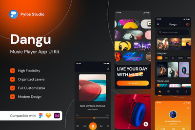 音乐播放器移动应用APP UI KIT