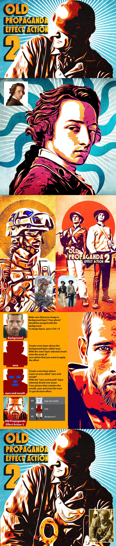 🔴时尚高端油画复古风格photoshop动作预设