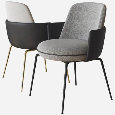 Merwyn Domo圆形坐垫餐椅3D模型（OBJ,MAX）