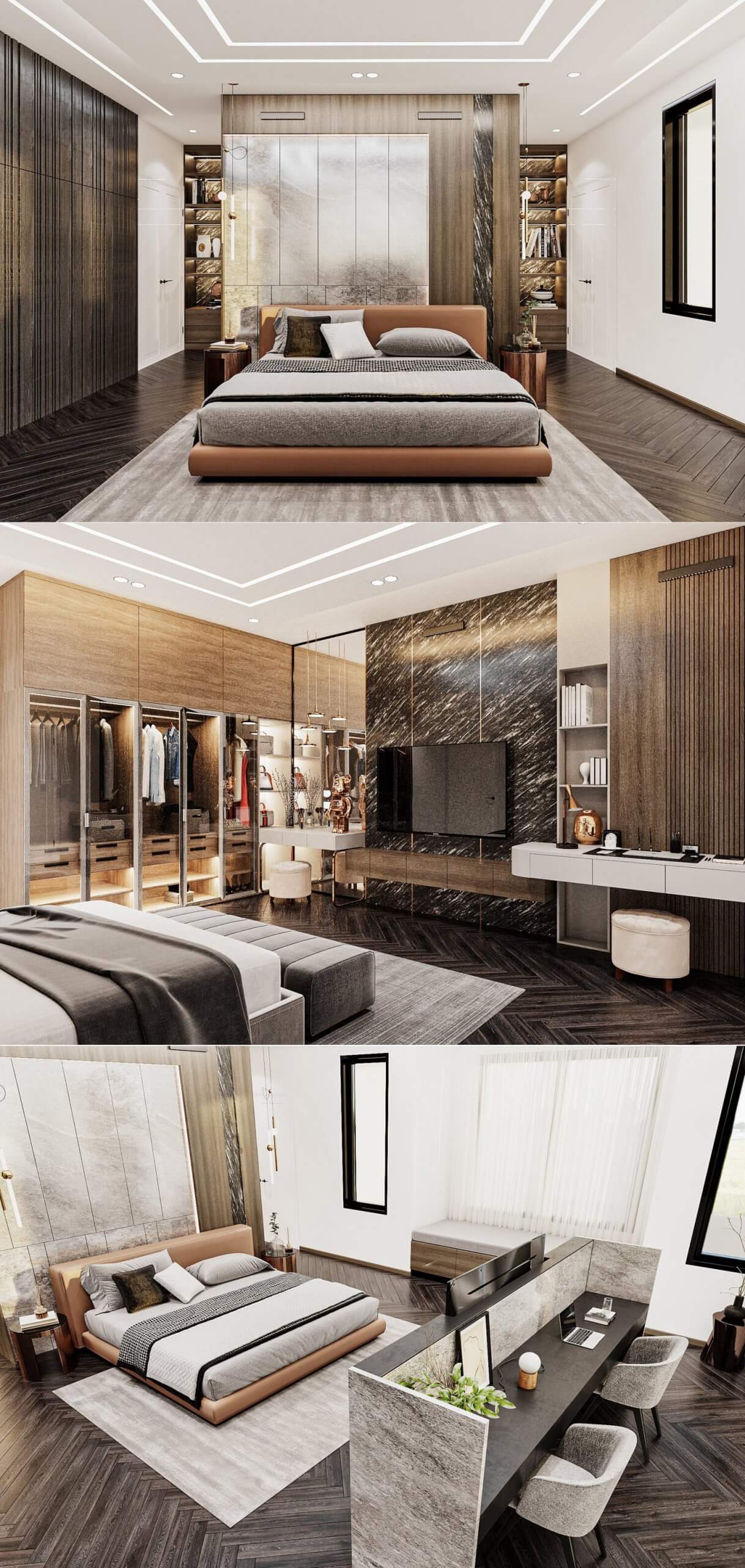 大主卧设计 卧室场景3D模型（MAX）