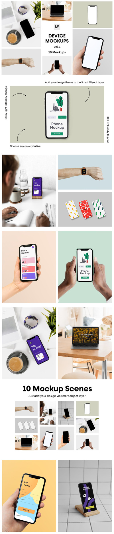 🔴高品质的电子设备APP UI样机展示模型mockups