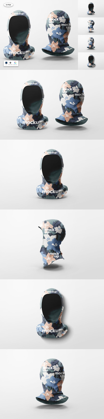 巴拉克拉瓦帽子样机 (PSD)