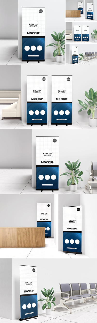 高端易拉宝样机 (PSD)