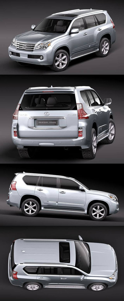 2010雷克萨斯Lexus GX 460 SUV汽车3D模型（OBJ,FBX,MAX,C4D,LWO）