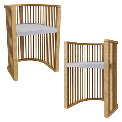 Manual mode Solea木条结构扶手椅3D模型（OBJ,FBX,MAX）