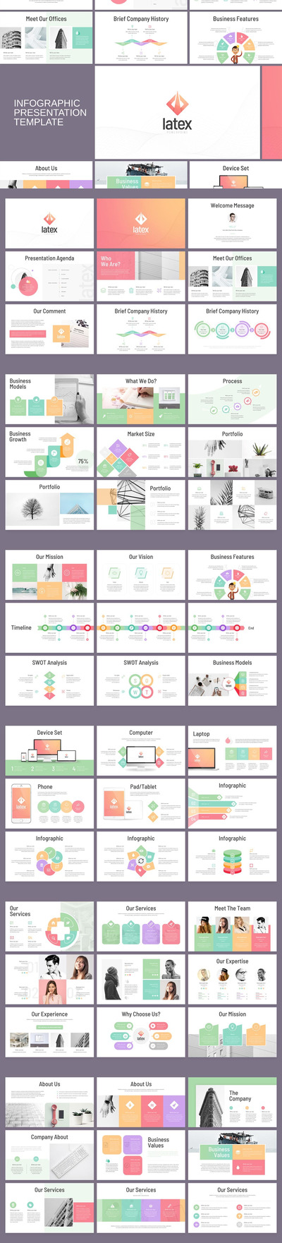 信息图表ppt演示文稿模板 (PPTX)