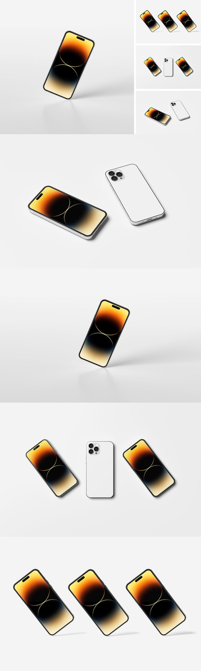 iPhone 14 Pro Max屏幕UI展示样机 (PSD)
