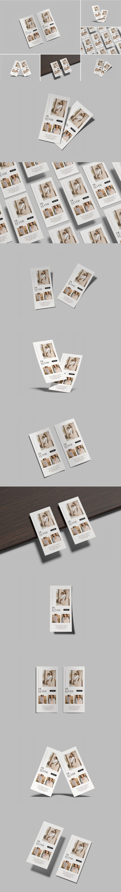 DL尺寸广告传单样机 (PSD)