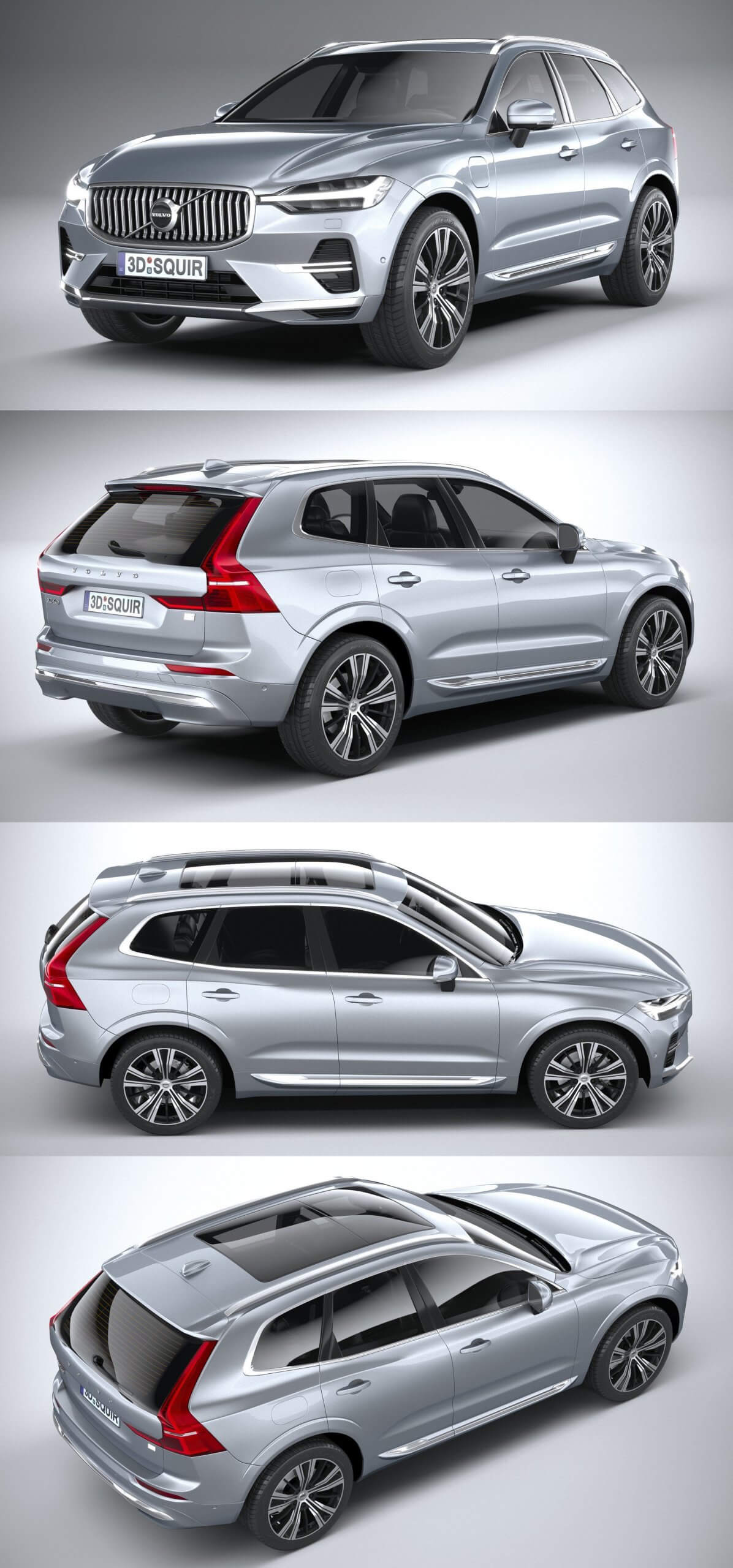 2022款沃尔沃Volvo XC60 SUV汽车3D模型（OBJ,FBX,MAX）