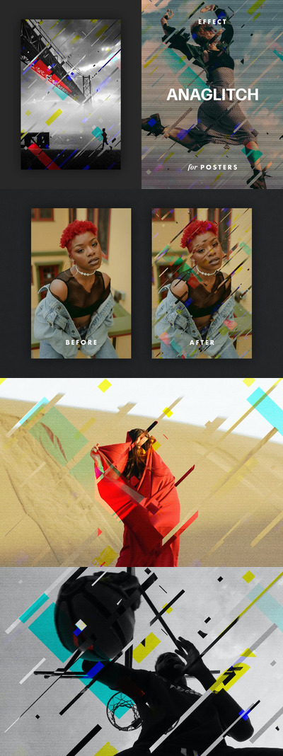 海报的故障效应 (PSD)