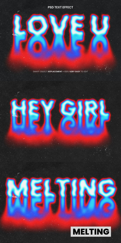 爱你文本效果 (PSD)