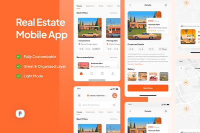 房地产移动应用APP UI KIT (FIG)