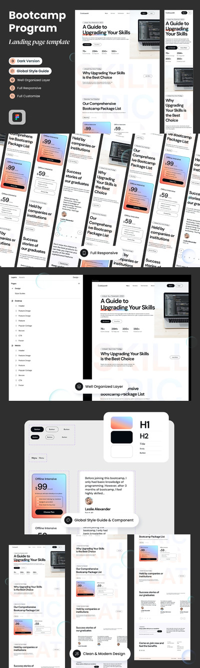 APP常用官网着陆页设计网页模版 (FIG)