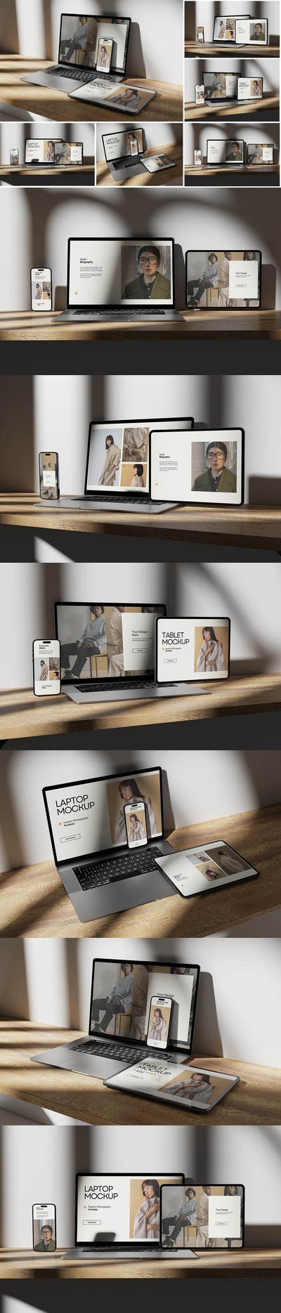 多设备响应式屏幕UI样机 (PSD)