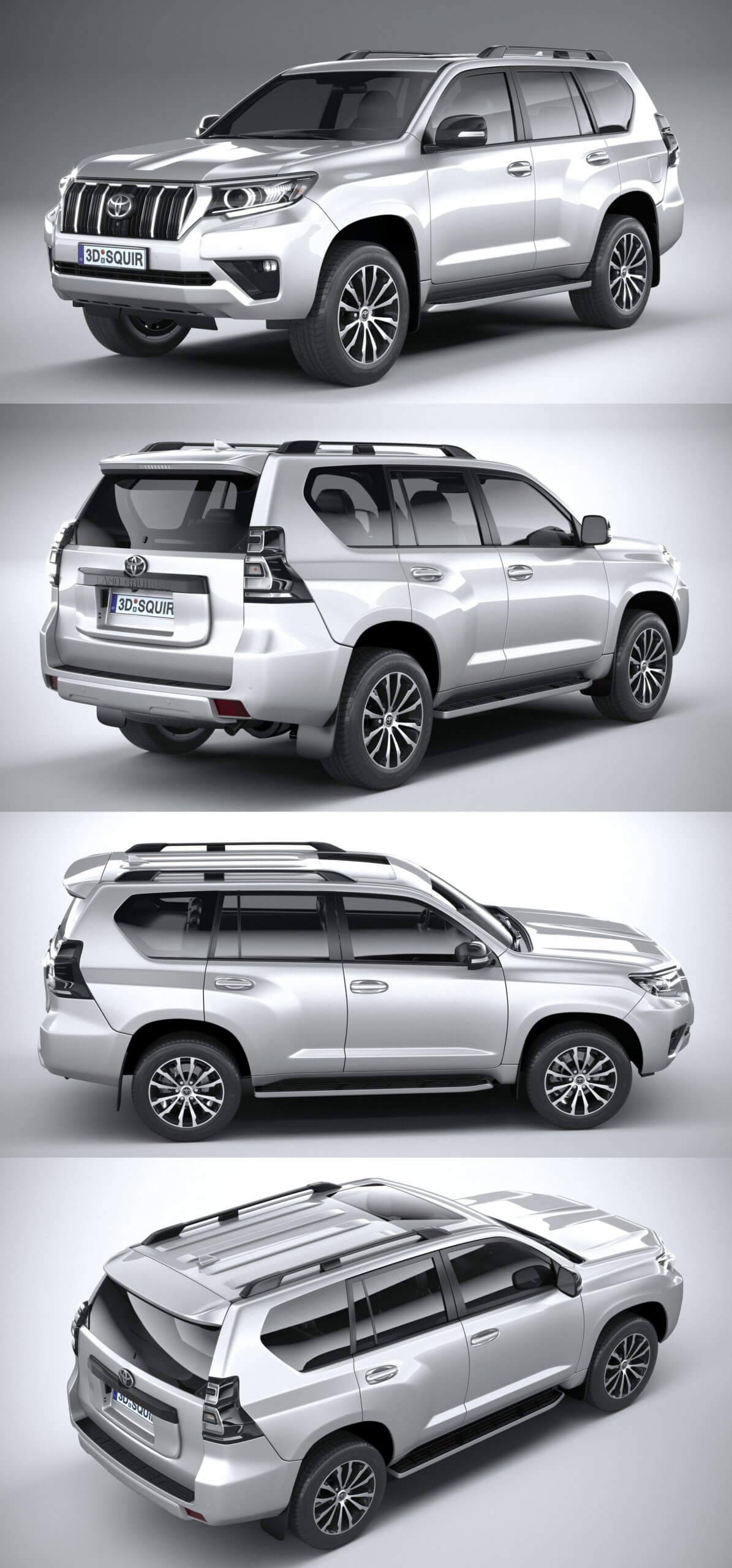 2021丰田Toyota Land Cruiser SUV汽车3D模型（OBJ,FBX,MAX）