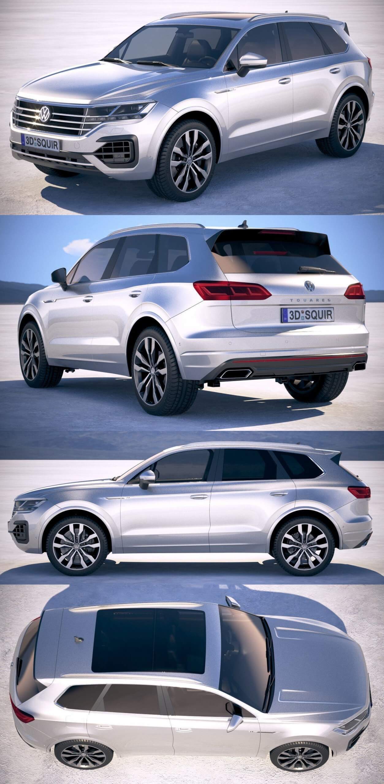2019大众途锐Volkswagen Touareg R-line SUV汽车3D模型（OBJ,FBX,MAX）