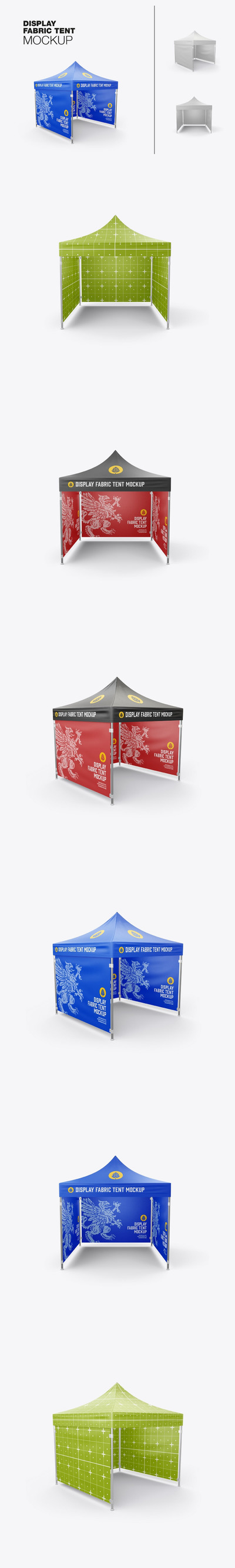 织物展示帐篷设计样机 (PSD)