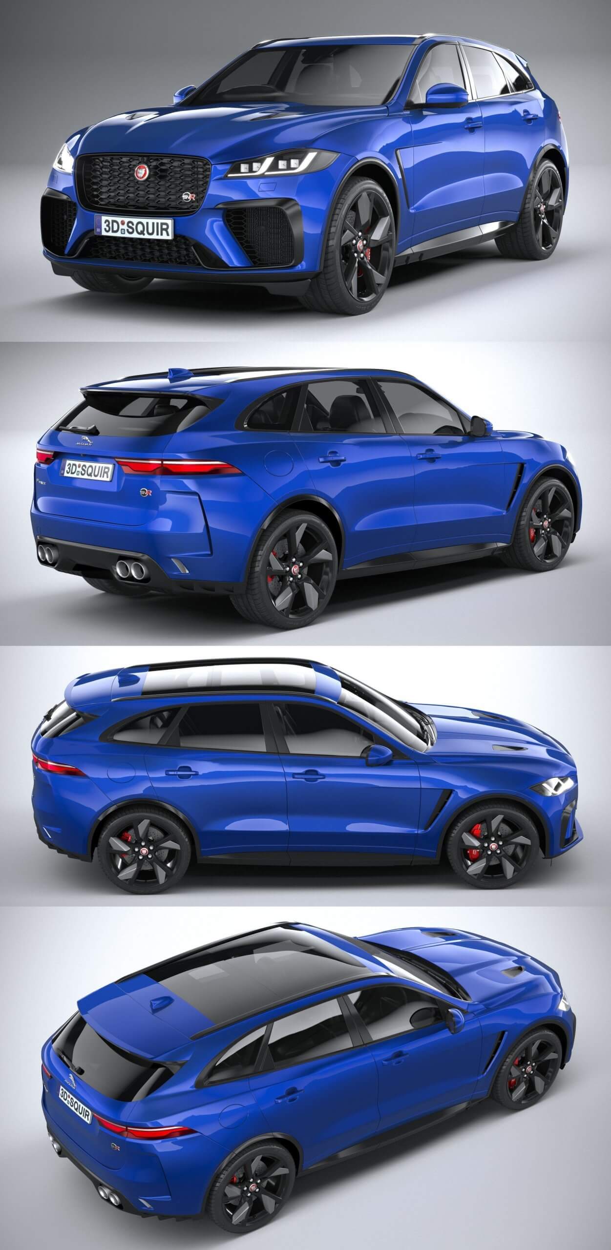 2021捷豹Jaguar F-Pace SVR汽车3D模型（OBJ,FBX,MAX）