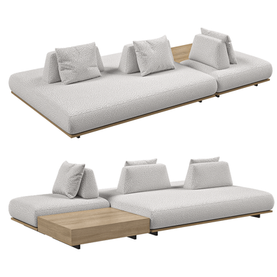 By Furniture Flat双面背靠背组合沙发3D模型（OBJ,FBX,MAX）