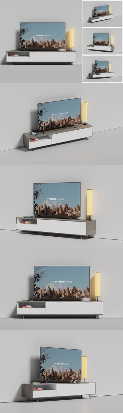 电视TV屏幕样机 (PSD)