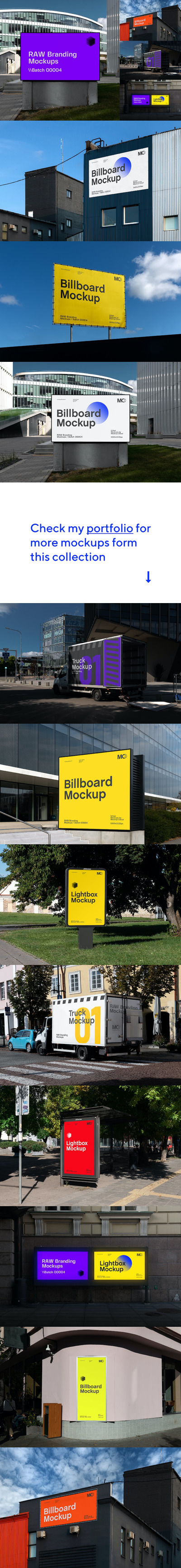 城市街道海报广告牌样机/RAW系列 (PSD,1.6GB)